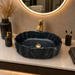 Black Marble Design Ceramic Countertop Wash Basin 