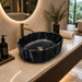 Black Marble Design Ceramic Countertop Wash Basin 