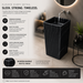 Black Marble Design Ceramic Pedestal Wash Basin 