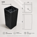 Black Marble Design Ceramic Pedestal Wash Basin 