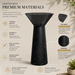 Black Marquina Resin with Artificial Stone Pedestal Wash Basin 
