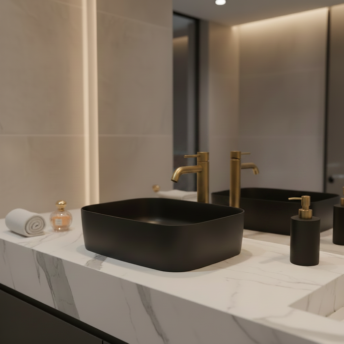 Black Melamine Wash Basin