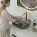 Black Rectangle Transparent Resin Wash Basin