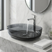 Black Rectangle Transparent Resin Wash Basin