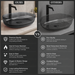 Black Rectangle Transparent Resin Wash Basin