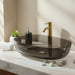 Black Rectangle Transparent Resin Wash Basin