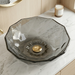Black Round Transparent Glass Wash Basin