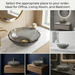 Black Round Transparent Glass Wash Basin