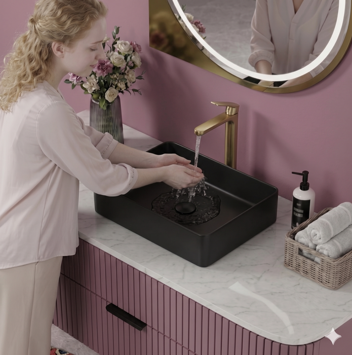 Black Stainless Steel Wash Basin