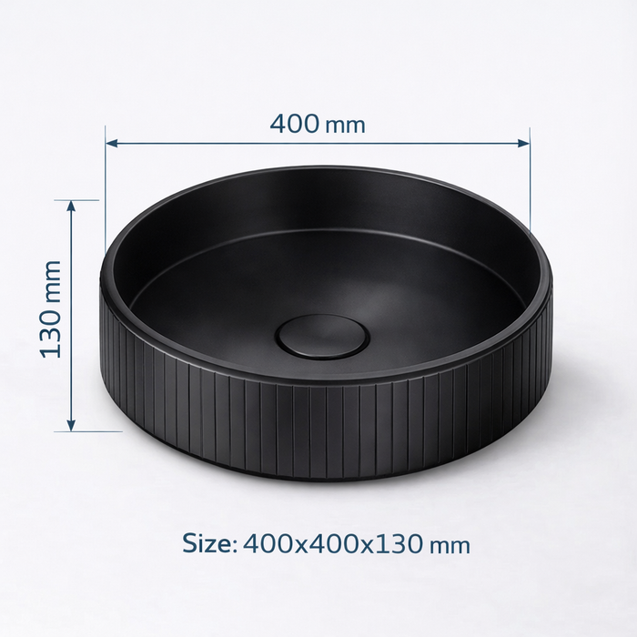 Black Stainless Steel Wash Basin Size