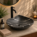 Black Table Top Wash Basin, Matt Marble Finish 