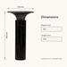 Black Top Resin and Bottom Stone Pedestal Basin 