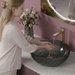 Black Transparent Glass Wash Basin 4
