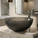 Black Transparent Glass Wash Basin