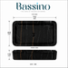 Black marble-look ceramic table top wash basin with gold and grey veins, glossy rectangular countertop basin measuring 750 × 400 × 140 mm for modern bathrooms.