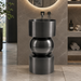 Black metal globe pedestal wash basin 