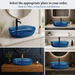 Blue Rectangle Transparent Resin Wash Basin