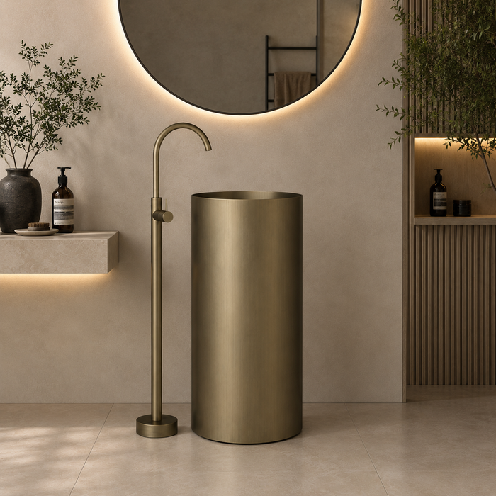 Bronze Metal Pedestal Wash Basin