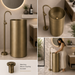 Bronze Metal Pedestal Wash Basin