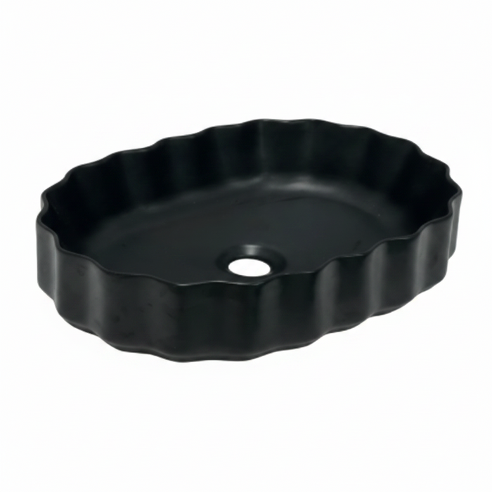Premium Designer Table top Wash Basin (20x15x5.5 In) Black Matt