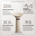 Ceramic Pedestal Wash Basin | Beige-Ivory