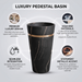 Ceramic Pedestal Wash Basin | Black