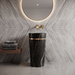 Ceramic Pedestal Wash Basin | Black