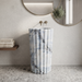 Ceramic Pedestal Wash Basin | Blue Marble