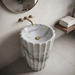 Ceramic Pedestal Wash Basin | Blue Marble
