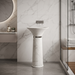 Ceramic Pedestal Wash Basin | White