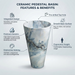 Ceramic Pedestal Wash Basin With Tap-Hole | Blue-Grey