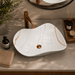 Ceramic Table Top Wash Basin, Matt Marble Finish 