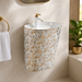 Ceramic Wall Mount Half Pedestal Wash Basin