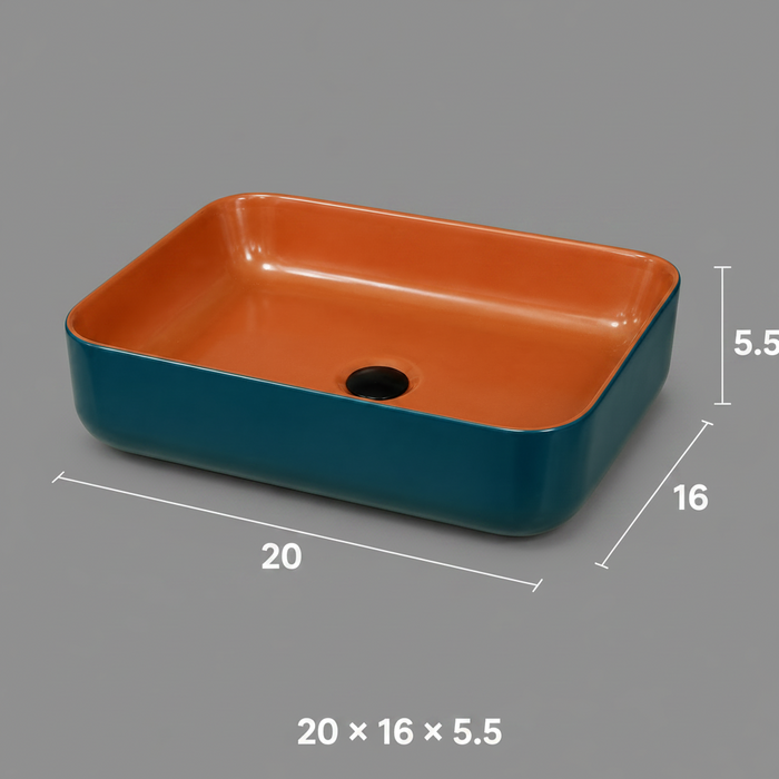 Premium Designer Table top/Counter top Wash Basin/Vessel sink (20x16x5.5 In) BTT-1890