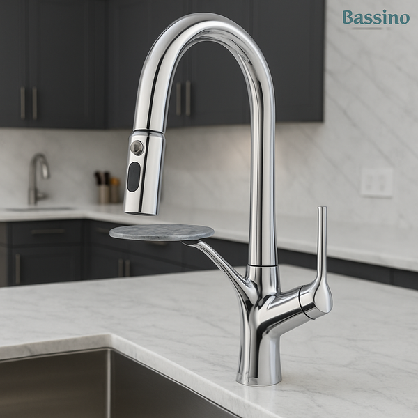 Pull-Out 3-Function Kitchen Sink Mixer Tap | 360° Swivel | Multi-Flow | 4 Finishes | 7-Year Warranty Silver
