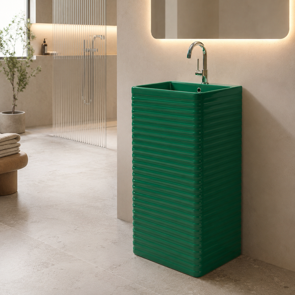 Ceramic Pedestal Wash Basin,BPB-539,size-16x16x34 Inch