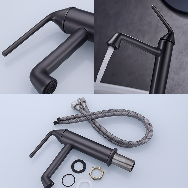 BASSINO CLASSIC Short Body timeless elegance Basin Faucet | 3 Years Warranty Black