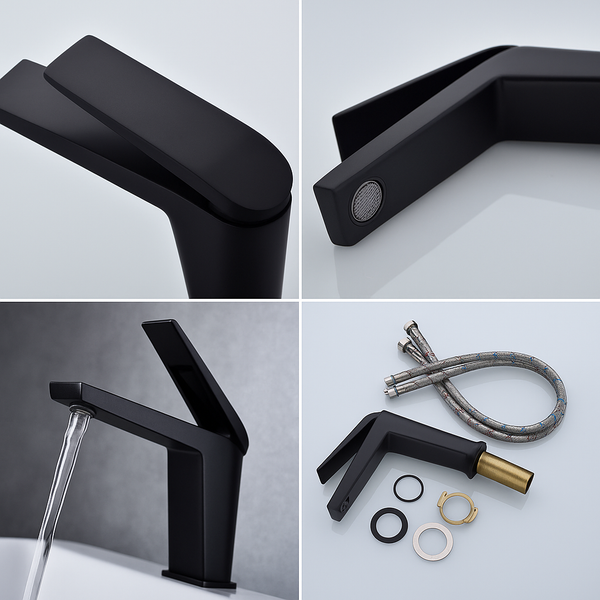 BASSINO NEXO Long Body Modern Basin Faucet | 3 Years Warranty Black