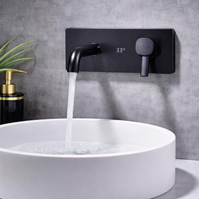 BASSINO MITSU Digital Wall Mounted Smart Temperature Display Basin Faucet | 3 Years Warranty