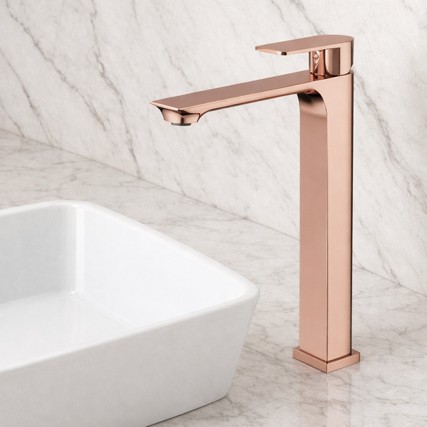 BASSINO JET Long Body Basin Premium Faucet Mixer | 3 Years Warranty Rose gold