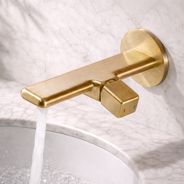 BASSINO MAVEN Concealed Hot & Cold Mixer Basin Faucet | 3 Years Warranty Gold