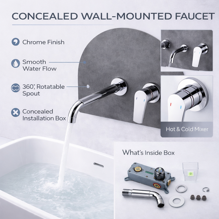 BASSINO MARK Concealed Basin Hot & Cold Mixer Faucet | 3 Years Warranty