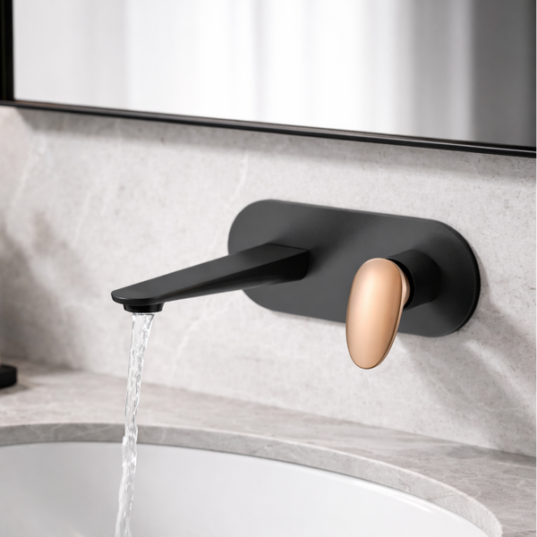 Bassino Wall-Mounted Basin Mixer Faucet – 5 Years Warranty Black