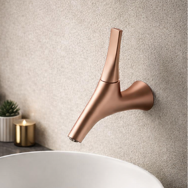 BASSINO Carlos Series Aura Wall-Mounted Designer Faucet Rose gold