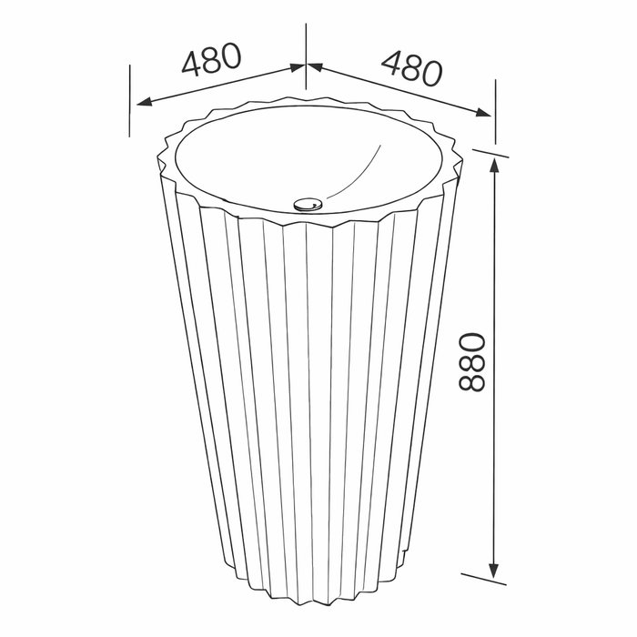 Ceramic Pedestal Wash Basin,BPB-650,size-19x19x33 Inch