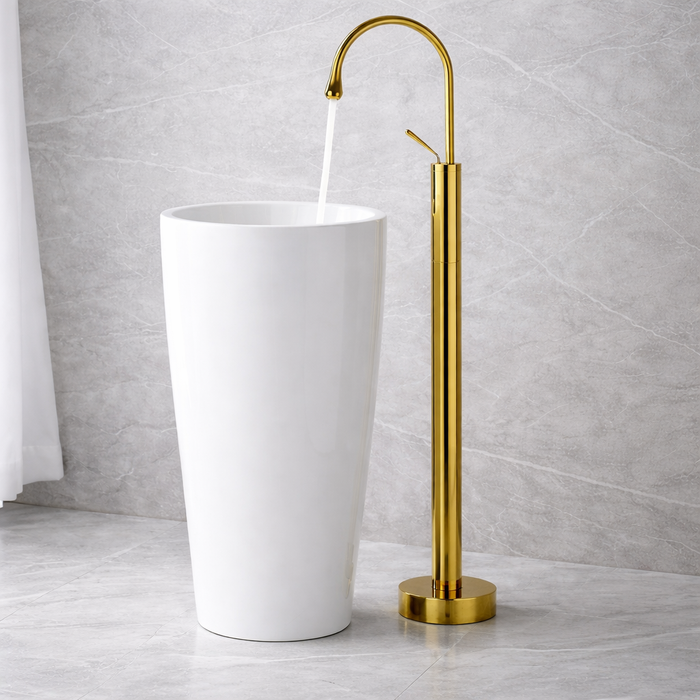 Floor-Mounted Basin Mixer Tap for pedestal Basin & Bath tub