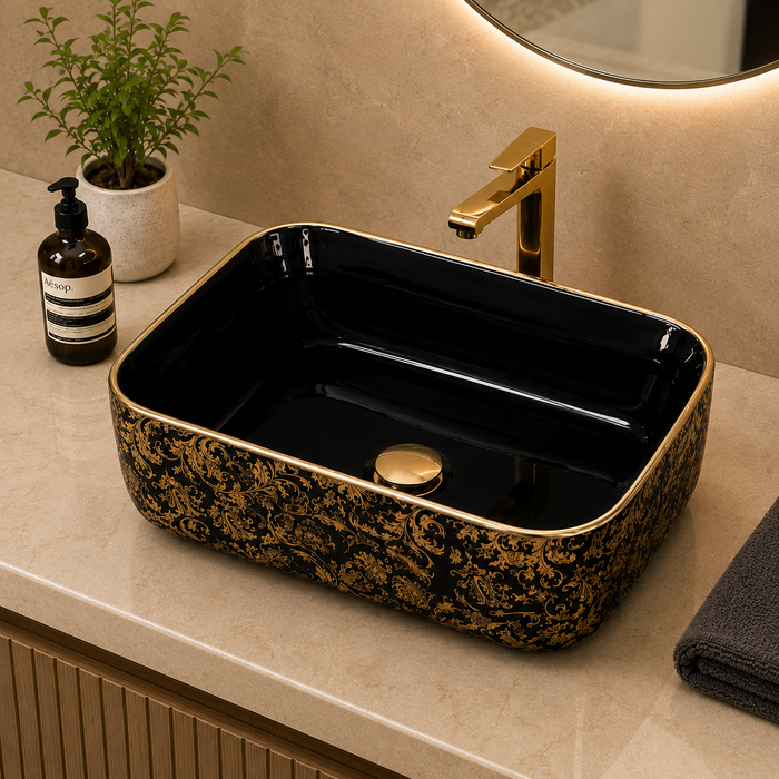 Premium Designer Table top/Counter top Wash Basin/Vessel sink (16x12x6 In)