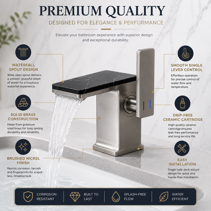 BASSINO Luxury Short Basin Mixer Tap Designer Faucet- 5 Years Warranty Gun Grey