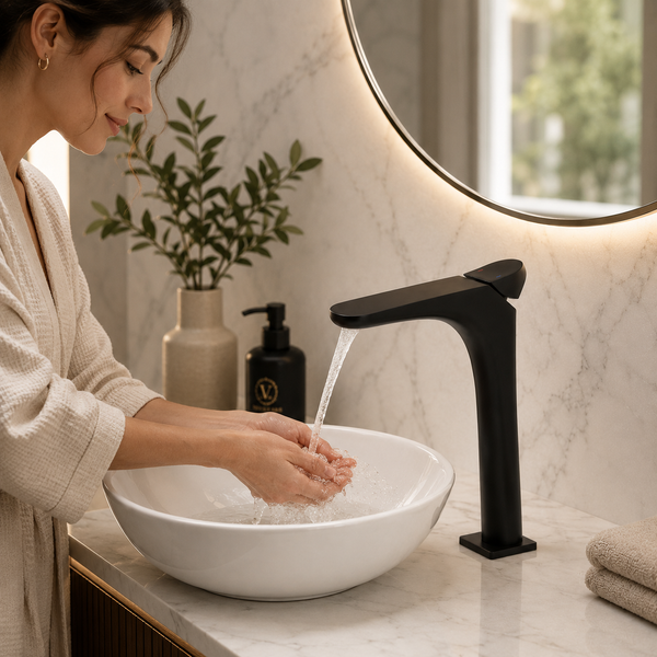 BASSINO DOLFIN Long Body Ultra-Modern Basin Faucet | 3 Years Warranty Black