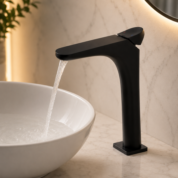 BASSINO DOLFIN Long Body Ultra-Modern Basin Faucet | 3 Years Warranty Black
